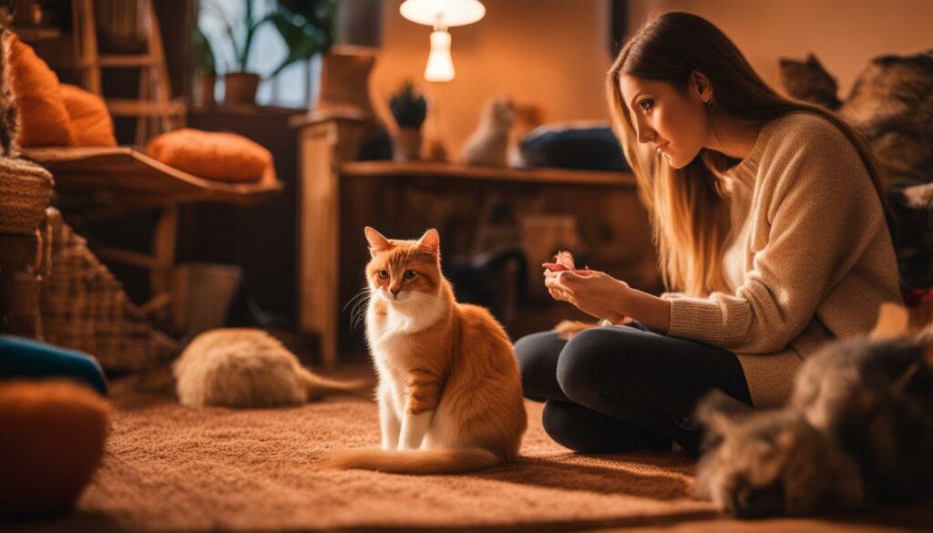 Aufmerksamkeit und Zuwendung für eine gesunde Katze