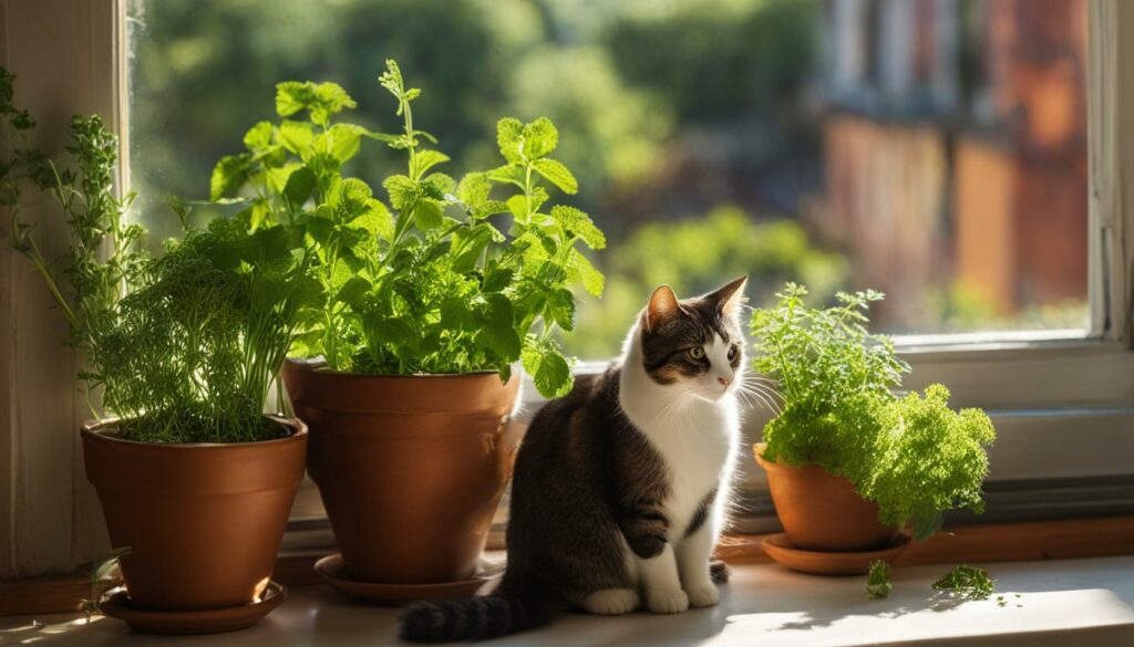 Frische Kräuter für Katzen