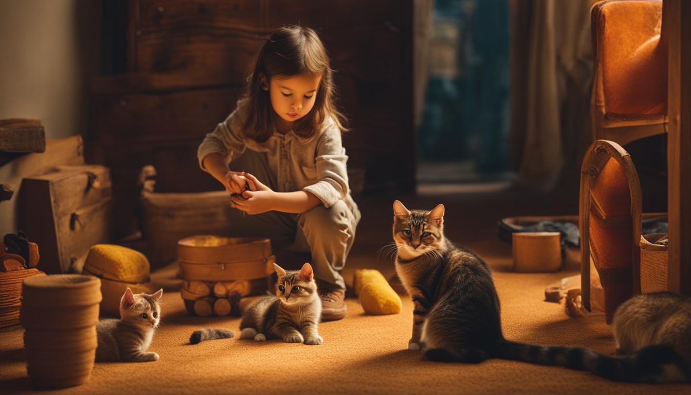 Gemeinsame Spielzeit für Kinder und Katzen: Förderung von Freude und Harmonie