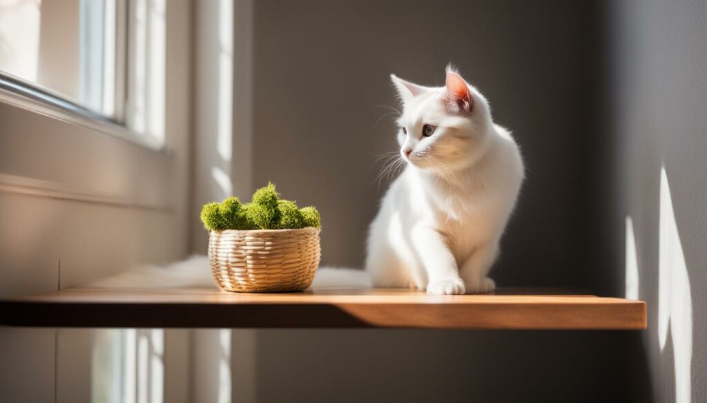 Katzenbrett an der Wand