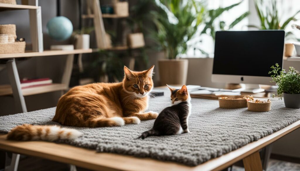 Katzenfreundliches Homeoffice