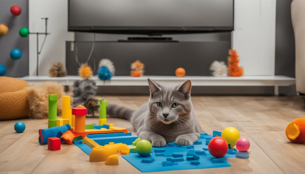 Spielzeugrotation für Indoor-Katzen