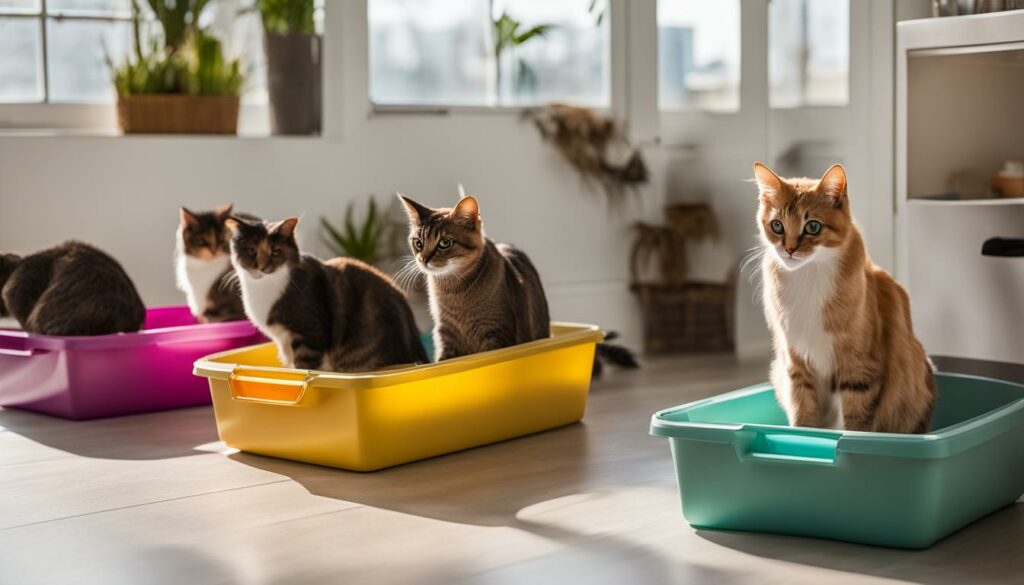 Stubenreinheitstraining für mehrere Katzen