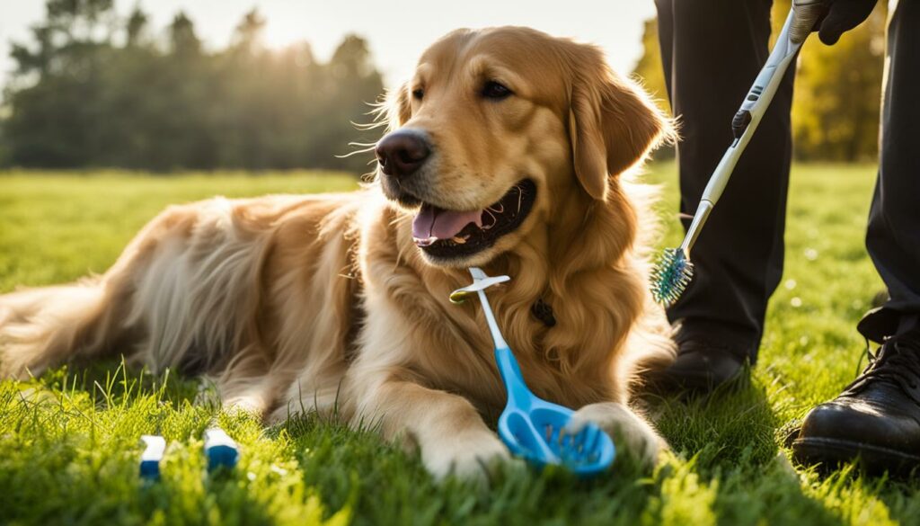 Zahnpflege für einen Hund