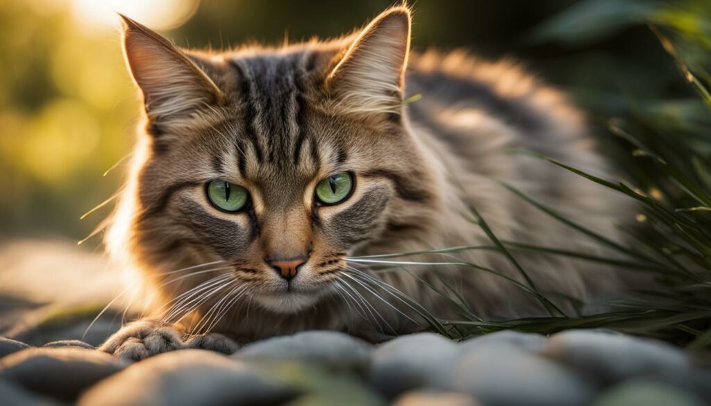 zarte Katzenballenpflege